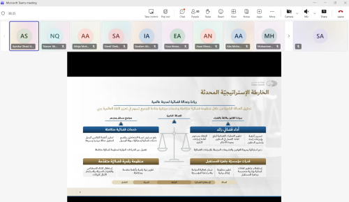 إدارة إعداد الدعاوى بمحاكم دبي تنظّم ورشة "رحلة استراتيجية نحو الريادة"